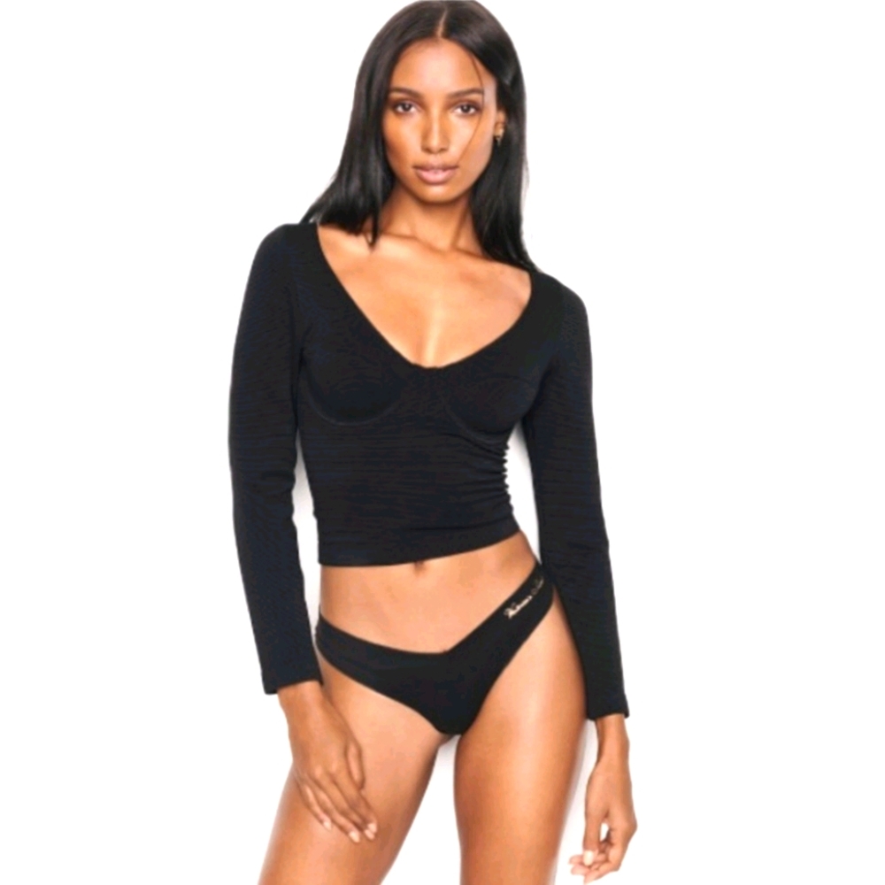 NWT Victoria Secret Long Sleeve Corset Top
